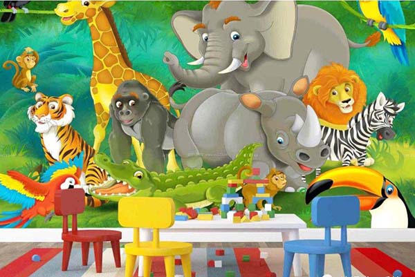 幼兒園設計裝修墻繪效果圖 幼兒園設計裝修墻繪效果圖