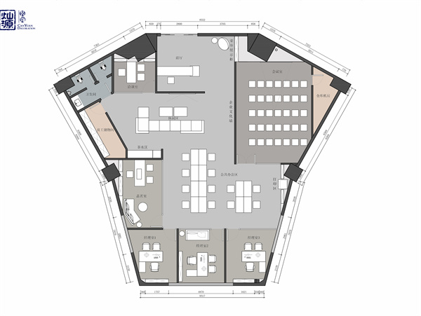 南寧辦公室裝修公司設計平面圖 南寧辦公室裝修公司設計平面圖
