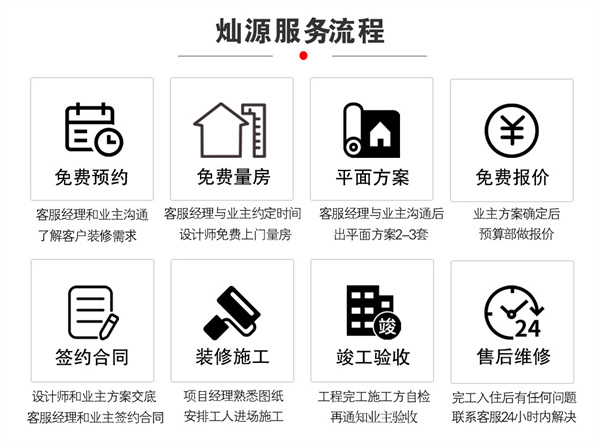 南寧工裝裝修公司—燦源裝飾服務(wù)流程 南寧工裝裝修公司—燦源裝飾服務(wù)流程